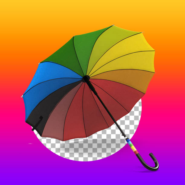 istock An umbrella with rainbow motif for pride day concept. 1486565918