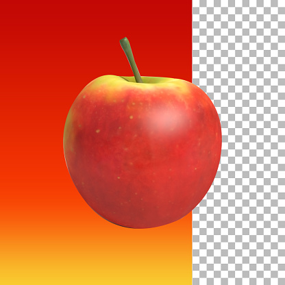 Fresh red apple fruit for element your design.