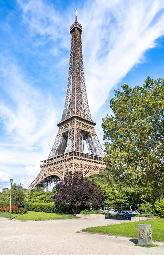 Eiffel tower in summer, Paris, France.