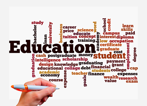 Word Cloud with EDUCATION concept.