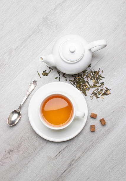 istock Cup of Tea on a light wooden background 1486568974