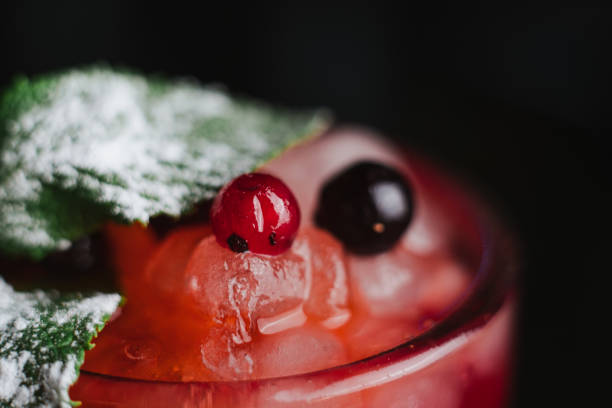 istock Close up shot of a berries mojito 1486570122