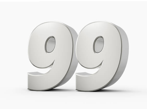 istock 3d Shiny Silver Number 99 Ninety Nine 3d Silver Number Isolated On White Background 3d illustration 1486570292