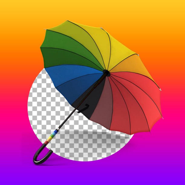 istock An umbrella with rainbow motif for pride day concept. 1486573264