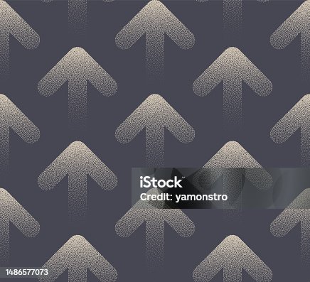 istock Rounded Up Arrow Symbol Vector Endless Pattern Business Abstract Background 1486577073