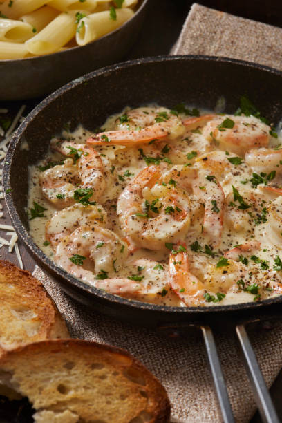 istock Creamy Parmesan Garlic Shrimp 1486577714