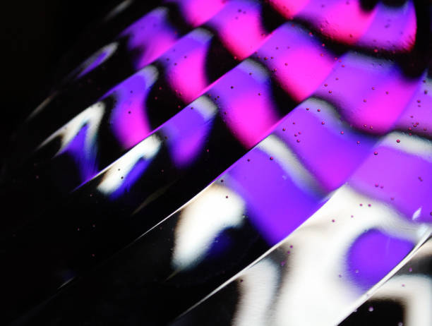 Meta and Web3 black, white, purple and pink background and texture - distorted plastic and water ripple fluid - from a water bottle