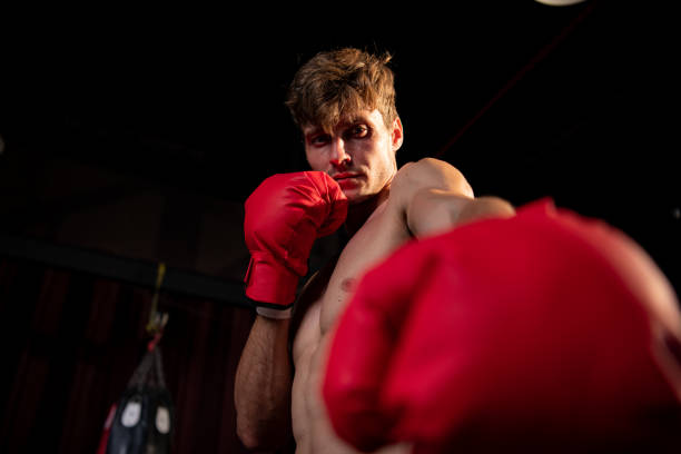 istock Muay Thai, Thai martial arts that foreigners are interested in learning and practicing for self-defense or as a professional boxer who fights on the stage. 1486582770