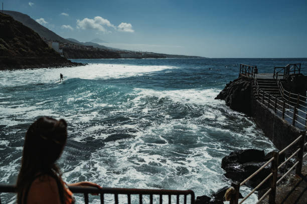 Surfers in Tenerife Canary Islands