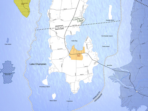 Map of Michigan State in USA.