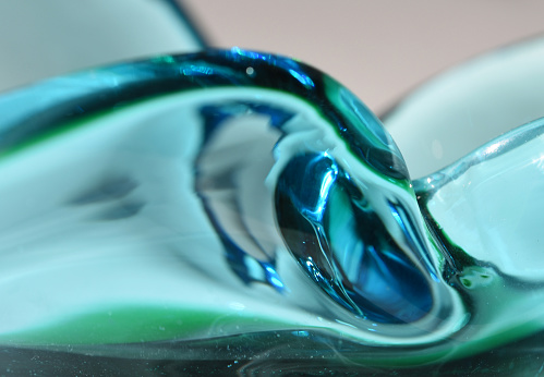 Blue Studio Glass Close up Detail