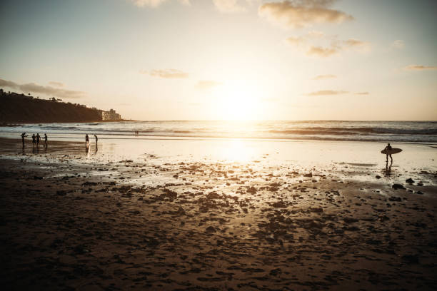 Surfers in Tenerife Canary Islands