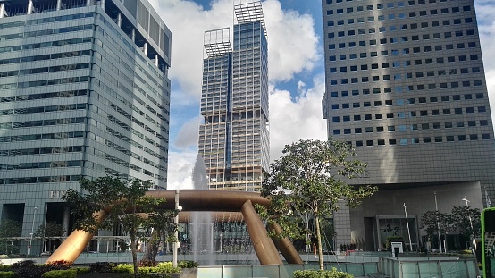 View of the Fountain of Wealth in Singapore City