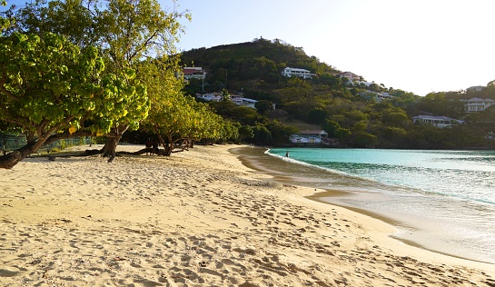 Morne Rouge cresent beach on the Caribbean Island of Grenada