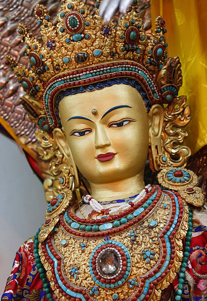istock Detail of the face from buddha 148661201