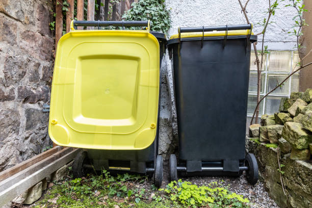 istock Two garbage cans for plastic are in the yard 1486616260
