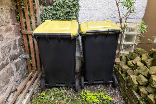 istock Two garbage cans for plastic are in the yard 1486616297