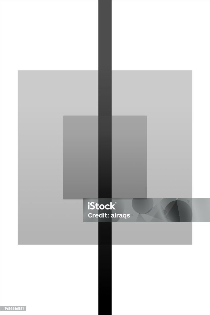 Abstract Geometric Shape Grayscale Wall Decor Stock Illustration abstract-geometric-shape-grayscale-wall-decor-stock-illustration
