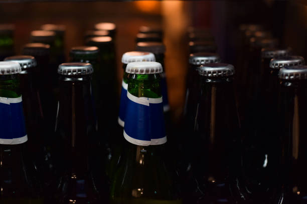 istock Rows of beer bottles for sale 1486620048