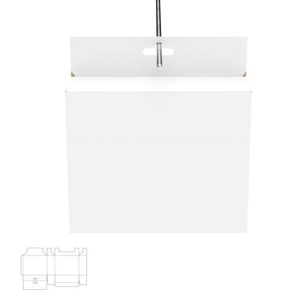istock Retail Shelf Hanging Box with Blueprint Drawing 1486624972