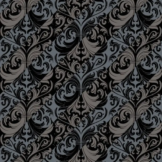 Vector illustration of Elegant Victorian seamless wallpaper