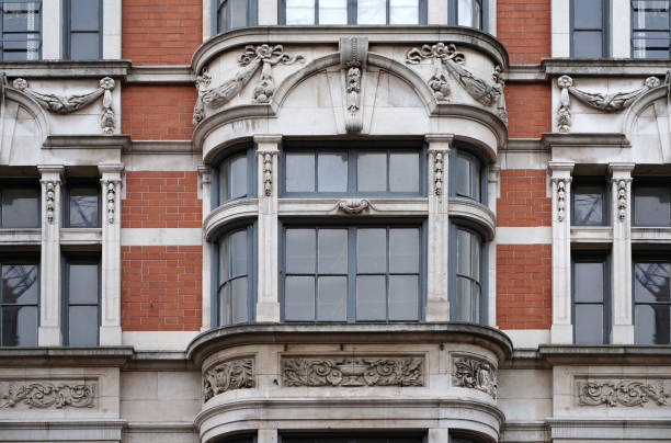istock Ornate facade of Victorian office building 1486626396