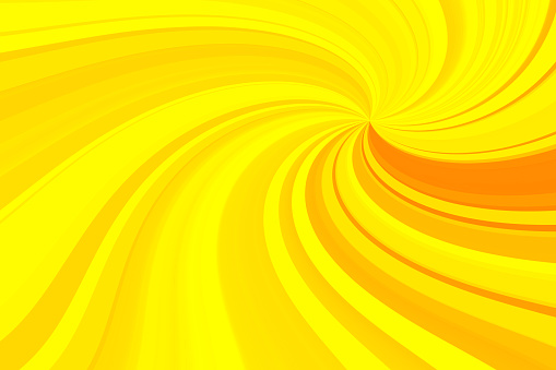 Abstract twist shape background in yellow / orange colors. Color spiral background.