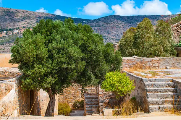 Ruins of the fortress of Spinalonga, Greece