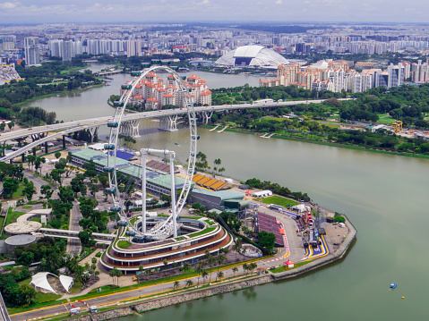 Aerial view of the Singapore Flyer