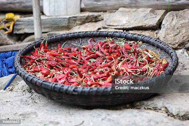 Sun Dried Chili Peppers Stock Photo - Download Image Now - Chili Pepper, Dry, Healthy Eating