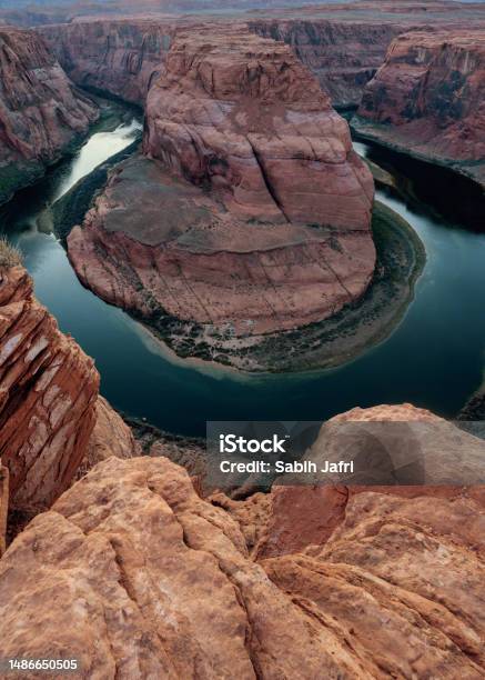 Close Up View Of Horseshoe Bend Stock Photo - Download Image Now - Arizona, Canyon, Cliff