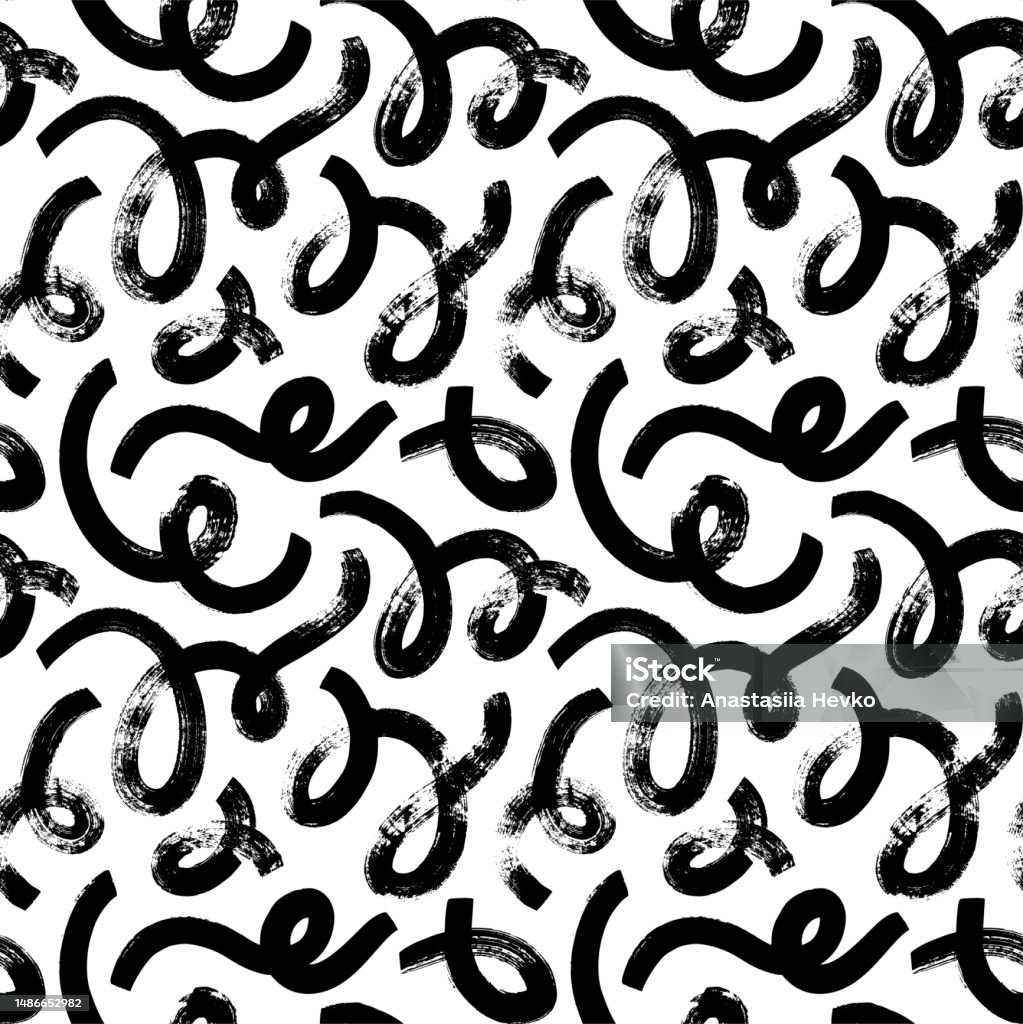 Bold Fun Line Circle Pattern Loop Bold Lines Seamless Pattern Stock Illustration - Download Image ...