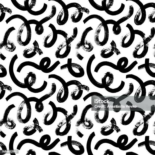 Loop Bold Lines Seamless Pattern Stock Illustration - Download Image ...
