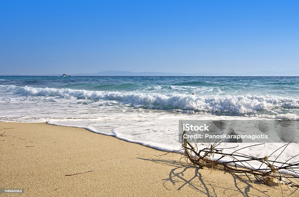 Praia em Halkidiki Península na Grécia - Royalty-free Ao Ar Livre Foto de stock