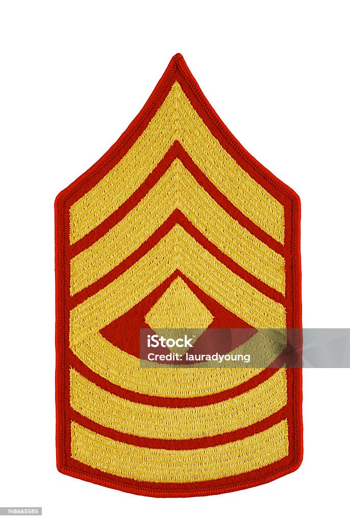 Marine prima sergente Rank isolato - Foto stock royalty-free di Badge