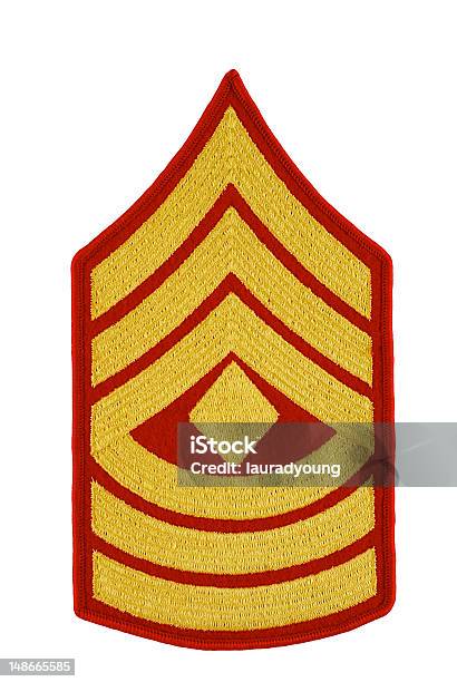 Marine Prima Sergente Rank Isolato - Fotografie stock e altre immagini di Badge - Badge, Clipping path, Close-up