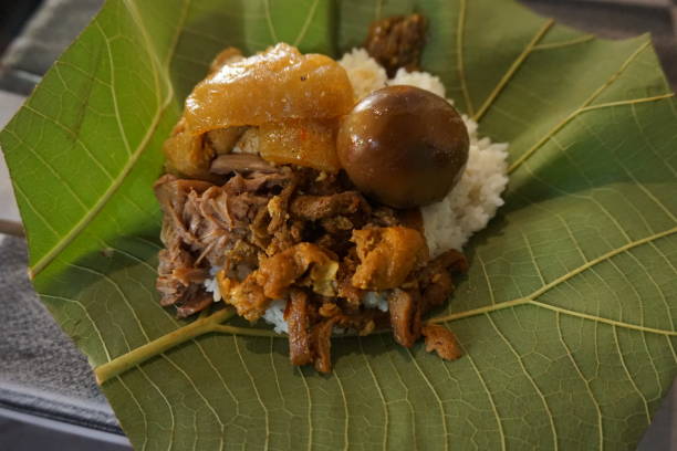 Gudeg Gudeg is traditional food from Yogyakarta, Central Java, Indonesia gudeg stock pictures, royalty-free photos & images