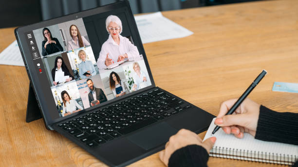 istock online webinar video lesson business team laptop 1486662122