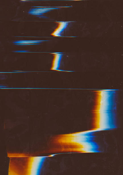 old film retro overlay light flare dust scratches