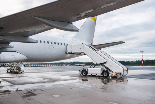 istock White Airplane Stepladder At An Airport 1486670503