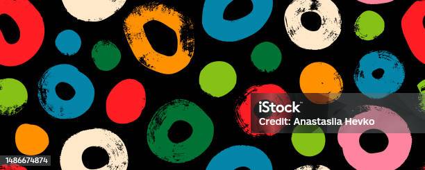 Irregular Round Pattern Bold Irregular Round Shapes Seamless Pattern Stock Illustration ...