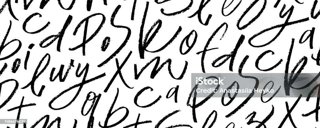 Scatter Letters Scattered Alphabet Letters Seamless Pattern Stock Illustration ...