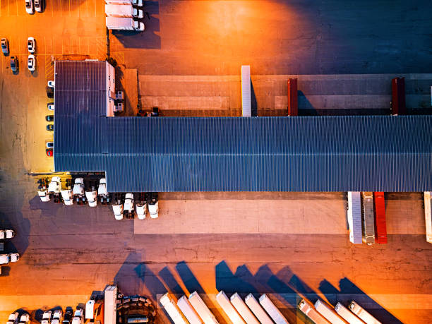 istock Aerial View of Warehouse 1486678894