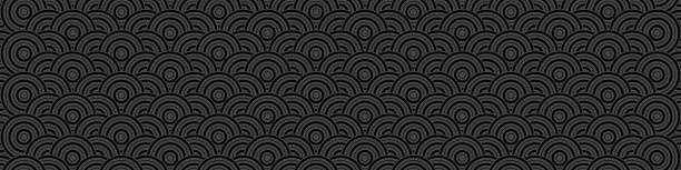 istock Dark black Japanese paper and Japanese pattern background. Abstract geometric shape backdrop. Modern vector texture. 1486681106