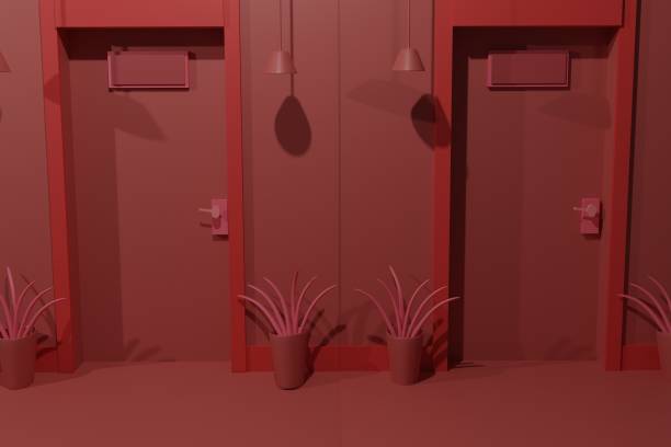istock door, icon, room red 1486688839