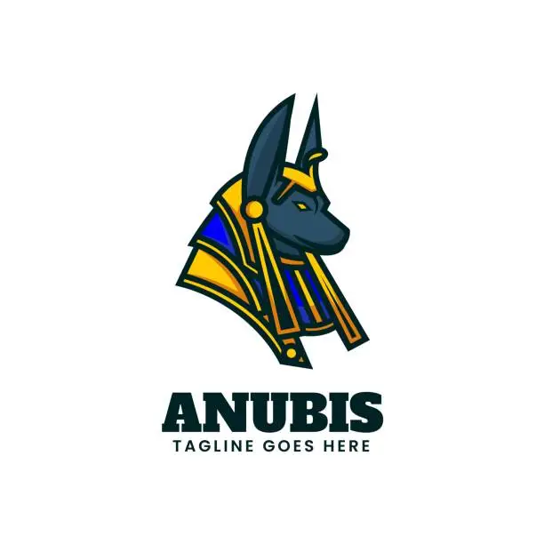 Vector illustration of Vector Illustration Anubis Simple Mascot Style.