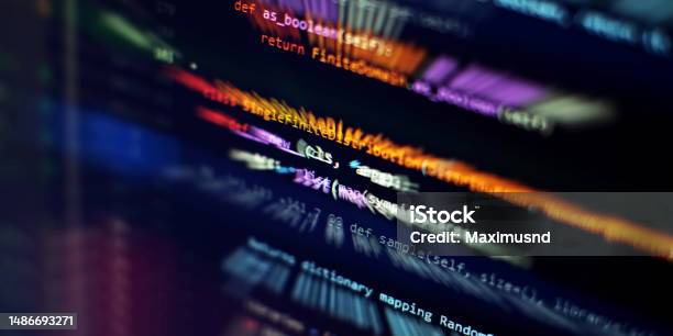 Abstract Computer Script Code Programming Code Screen Of Software ...