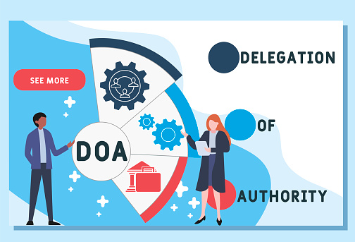 Doa Structure Example Doa Delegation Of Authority Acronym Stock Illustration - Download Image ...