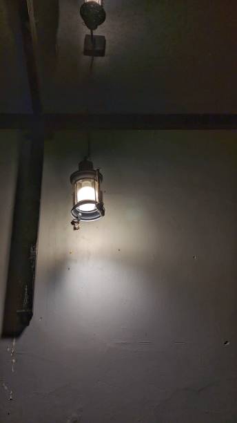 istock interior vintage lamp at night with copy space 1486701900