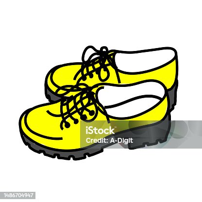 istock Chunky Block Heel Shoe Trendy 1486704947